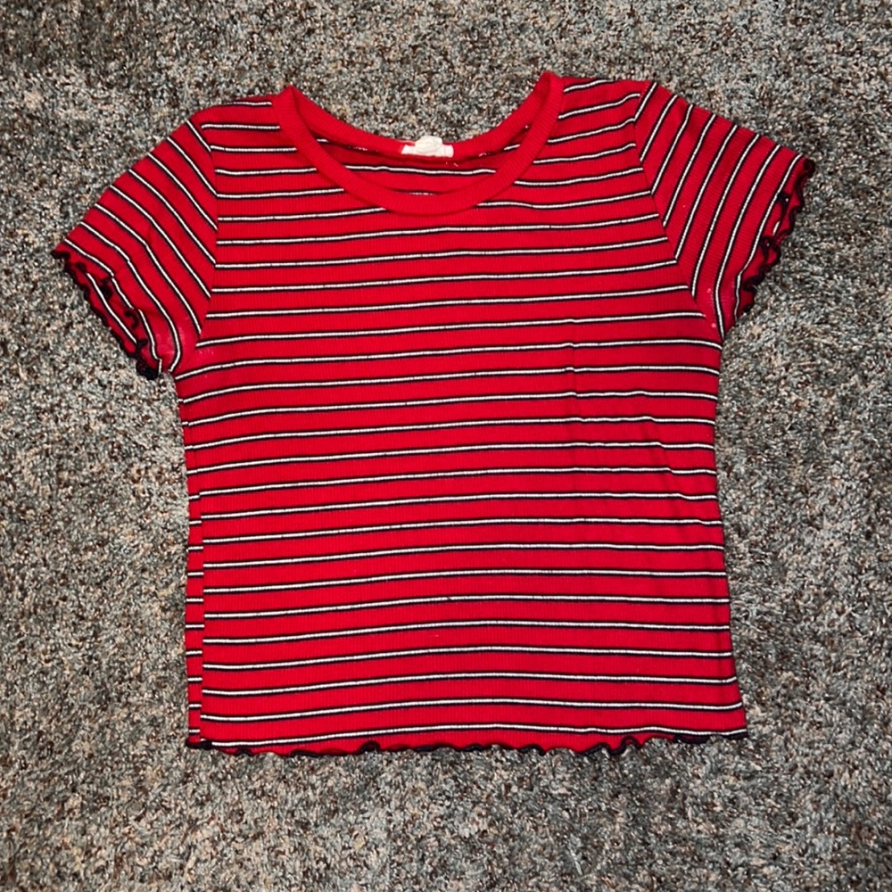 FREE WITH PURCHASE Garage striped crop top
